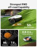 Mammotion YUKA Mini 500 Robotic Lawn Mower for 0.12 Acre,Ultrasense AI Vision+ RTK Positioning, Auto Mapping, App Control,50% Slope,Perimeter Wire Free, 15 Mowing Zones Management