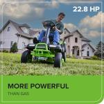 Greenworks 60V 30" Tractor+Rear Bagger+Bagging Blades,(4) 8.0Ah+(1) 20.0Ah Batteries+Wall Charger