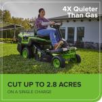 Greenworks 60V 30" Tractor+Rear Bagger+Bagging Blades,(4) 8.0Ah+(1) 20.0Ah Batteries+Wall Charger