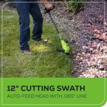 Greenworks 48V (2x24V) Electric Lawn Mower Combo Kit: 21" Self - Propelled Mower, 12" String Trimmer, 320 CFM Blower, and 1/2”Drill & 1/4”Hex Impact Driver, 5 Batteries & 3 Chargers, 3-Year Warranty
