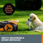 WORX Landroid Vision Robotic Lawn Mower, Wire Free Robot Mower with Active Obstacle Avoidance, WiFi & Bluetooth Connection, APP Control, 1/4 Acre, WR210