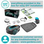 GARDENA 15202-41 SILENO Minimo - Automatic Robotic Lawn Mower, with Bluetooth app and Boundary Wire, one of The quietest in its Class, for lawns up to 5400 Sq Ft, Made in Europe, Grey