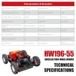 Remote Control Lawn Mower Electric Start 30° Climbing Four-Wheel Drive 7.5HP All Terrain Grass Cutter Yard Mower (HW-196-55JY)