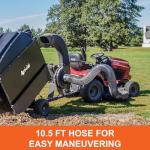 Agri-Fab 45-0631 Large Capacity 32 CU FT Hard Top Mow- N-Vac, Tow Behind Lawn Vacuum, Leaf Vacuum, Gas Powered, Easy Foot Pedal Dumping