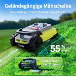 UBHOME Robot Lawn Mower, RTK+AI Vision Robotic Lawnmower for Accurate Navigation & Obstacle Avoidance, Perimeter Wire Free, Smart APP Control, Auto Grass Cutting for 1/4 Acre Lawns up to 55% Slopes
