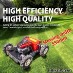 Remote Control Lawn Mower Electric Start 30° Climbing Four-Wheel Drive 7.5HP All Terrain Grass Cutter Yard Mower (HW-196-55JY)