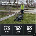 Greenworks 82V 25” Brushless (Self-Propelled) Cordless Lawn Mower, (2) 4.0Ah Batteries and Dual Port Rapid Charger (Great for Landscapers and Professionals)