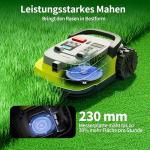 UBHOME Robot Lawn Mower, RTK+AI Vision Robotic Lawnmower for Accurate Navigation & Obstacle Avoidance, Perimeter Wire Free, Smart APP Control, Auto Grass Cutting for 1/4 Acre Lawns up to 55% Slopes