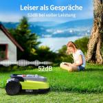 UBHOME Robot Lawn Mower, RTK+AI Vision Robotic Lawnmower for Accurate Navigation & Obstacle Avoidance, Perimeter Wire Free, Smart APP Control, Auto Grass Cutting for 1/4 Acre Lawns up to 55% Slopes