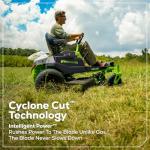 Greenworks 80V 42" Zero Turn Riding Lawn Mower, (4) 5.0Ah Batteries and(3) 8A Dual Port Rapid Charger