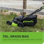 Greenworks 82V 25” Brushless (Self-Propelled) Cordless Lawn Mower, (2) 4.0Ah Batteries and Dual Port Rapid Charger (Great for Landscapers and Professionals)