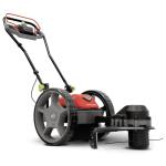 Earthquake 60V Walk Behind String Mower, Includes Two 4Ah Batteries, 22” Cutting Diameter, Three Cutting Speed Dial, 14” Never-Go-Flat Wheels, Easy Assembly, Adjustable Handlebar, Model #44965