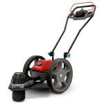Earthquake 60V Walk Behind String Mower, Includes Two 4Ah Batteries, 22” Cutting Diameter, Three Cutting Speed Dial, 14” Never-Go-Flat Wheels, Easy Assembly, Adjustable Handlebar, Model #44965