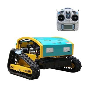 Remote Control Lawn Mower 80% Slope Crawler Drive Long-Range Wireless Operation All-Terrain Grass Cutter for Slopes/Lawn Plow Attachment Durable Yard Machine