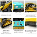 Remote Control Lawn Mower 80% Slope Crawler Drive Long-Range Wireless Operation All-Terrain Grass Cutter for Slopes/Lawn Plow Attachment Durable Yard Machine