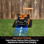 LawnMaster OcuMow™ VBRM701YAMIDR Perimeter Wire Free Robot Lawn Mower Cuts 1/6 Acre Optical Navigation,Obstacle Avoidance Auto-Charging Station, No Go Function, WiFi & Bluetooth Connection APP Control