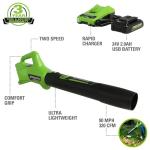 Greenworks 48V (2x24V) 17" Cordless Push Mower, 10" String Trimmer, 320 CFM Blower，10" Chainsaw，and 22" Hedge Trimmer Combo Kit