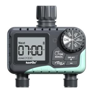 RAINPOINT 2 Zone Water Timer for Garden Hose
