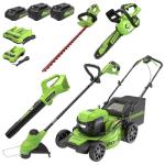 Greenworks 48V 5-Piece Garden Tool Set