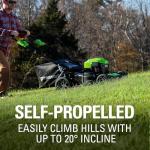 Greenworks 40V Self-Propelled Mower with Leaf Blower