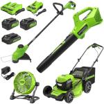 Greenworks 48V Lawn Mower and Tool Combo Kit