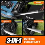 SENIX X6 60V 21-Inch Cordless Push Lawn Mower