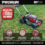 PRORUN 60V 53.3cm Self-Propelled Cordless Lawnmower
