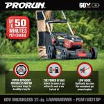 PRORUN 60V 53.3cm Self-Propelled Cordless Lawnmower