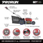 PRORUN 60V 53.3cm Self-Propelled Cordless Lawnmower