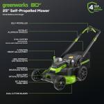 Greenworks 80V Self-Propelled Cordless Lawn Mower