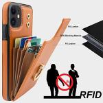 Folosu Wallet Case for iPhone 11 with Ring Holder