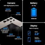 SAMSUNG Galaxy S24 Ultra SM-S928B/DS 12GB 256GB Dual Sim Factory Unlocked International Model (Titanium Grey)