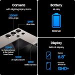 SAMSUNG Galaxy S24 Ultra 5G S9280 Physical Dual SIM 512GB 12GB RAM AI Smartphone, Factory Unlocked, Global Model, Long Battery Life - Titanium Violet