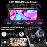 Ulefone Armor 28 Ultra 5G AI Rugged Phone, 32GB+1TB/2TB Expansion, Dimensity 9300+ 12-Core, 6.67" AMLOD Dual Screen, 64MP+50MP+50MP, 120W Charging, 50W Wireless Charging, 8K Video, Widevine L1