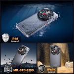 OUKITEL WP200 Pro Rugged Smartphone Unlocked Android 15-72GB+1TB Rugged Phone, 6.7" FHD+ Phone, 108MP Main Camera 8800mAh Battery, IP68/IP69K Cell Phone 5G Dual SIM NFC/OTG/BT5.3/120Hz/WIFI6,Green