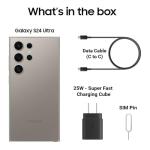SAMSUNG Galaxy S24 Ultra Cell Phone, 512GB AI Smartphone, Unlocked Android, 200MP, 100x Zoom Cameras, Long Battery Life, S Pen, Global Version, 2024 - Titanium Gray