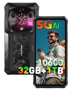 Ulefone Armor 28 Ultra 5G AI Rugged Phone, 32GB+1TB/2TB Expansion, MTK Dimensity 9300+ 12-Core, 6.67" AMLOD Dual Screen, 64MP+50MP+50MP Real Camera, 120W, IP68/IP69K, 8K Video, Widevine L1