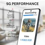 TCL 60 XE NXTPAPER 5G Cell Phone, 128GB Unlocked Android Smartphone, 6.8" 120Hz Paper-Like Display, AI Features, 5010mAh Battery, 8GB RAM + 8GB Expansion, Advanced Camera System, Space Blue