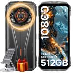 DOOGEE S Punk Pro(2025) Rugged Phone,20GB+512GB Android 14 Rugged Cell Phone with 128dB Loudest Speaker,6.6 FHD+ IPS 90Hz,10800mAh Rugged Smartphone,50MP AI Camera,Waterproof Phone,Face Unlock/NFC