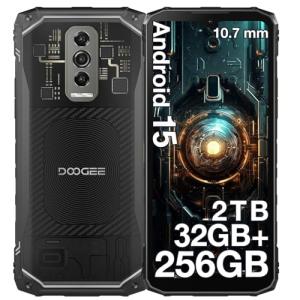 DOOGEE Blade 10 Ultra (2025) Android 15 Rugged Smartphone, 32GB RAM+256GB ROM Rugged Phone Unlocked, 6.56''90Hz Display,50MP Camera, IP68/IP69K Waterproof Phones, Face ID/NFC/GPS/OTG