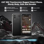 CAT S62 Rugged Cell Phone Unlocked (128GB, 4GB) 5.7" IP68 Waterproof Android Smartphone, 12MP Dual Camera, All Day Battery, NFC, Fingerprint Unlock, Snapdragon 660 Nano Slot(Black) New