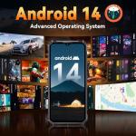 OUKITEL G1 Rugged Smartphone Unlocked - 24+256GB/1TB Android 14 Rugged Cellphones, 6.52” HD Display 48MP Rear Camera 10600mAh Battery IP68/IP69K Waterproof Phone, Dual Sim/NFC/Fingerprint 2025