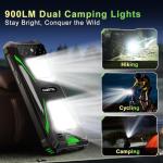 OUKITEL G5 Rugged Smartphone Unlocked 2025-16GB+128GB/TF 1TB Cell Phone, 900LM Dual Camping Lights, 6'' Display, 6300mAh Battery, 13MP Camera, 4G Dual SIM Phones, IP68/IP69K/GPS/3.5mm Jack, Black