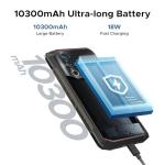DOOGEE Blade10 Power Rugged Smartphone Unlocked,24GB+256GB/2TB, 10300mAh Rugged Phone, 6.6''HD+90Hz Android 14 Cell Phone, 50MP Camera, 3 Card Slots/Face Unlock/Fingerprint/NFC/Wi-Fi6E/IP69K