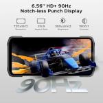 DOOGEE Blade 10 Max Rugged Smartphone Unlocked,10300mAh Battery,20GB+256GB/TF 2TB Rugged Phone with 1.54”Rear Screen,6.56'' 90Hz Screen,50MP+8MP,Android 14,IP68/IP69K Waterproof Phones/NFC/Face ID/OTG
