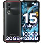 DOOGEE Blade 20 Android 15 Rugged Smartphone,10300mAh/18W,20GB+128GB/TF 2TB Octa Core Rugged Phone,6.6" HD+ Gaming Phones,16MP Camera,IP68/IP69K Waterproof Phone,Triple Slot/NFC/Face ID/GPS