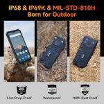 Blackview Rugged Smartphone Unlocked, 2023 BV6200 Rugged Phones, 13000mAh Battery 18W Fast Charge, Android 13, 8GB+64GB/2TB Expand, Waterproof Mobile Phones, Three Card Slots, 6.56" Display, T-Mobile