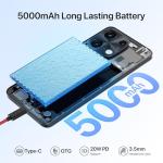 UMIDIGI Note 100 Unlocked Cell Phone,8-core Android 14 Phones,12(6+6) GB+128GB Expand 1TB,6.8''HD+120Hz Display,50MP Camera,5000mAh+20W Fast Charge Dual SIM Smart Phone,NFC,Face ID+Fingerprint,GPS