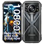 DOOGEE S Cyber Pro Rugged Smartphone Unlocked, 32GB+512GB Rugged Phone Android 14, 10800mAh Battery, 6.6" FHD+120Hz Waterproof Phone, 50MP+32MP, IP68/IP69K/Dual SIM/NFC/OTG/Face ID,Silver