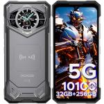 DOOGEE S200 Rugged Smartphone 5G Unlocked, 256GB+32GB Rugged Phone with 1.32" Rear Screen, 10100mAh Battery, Android 14,100MP+20MP Night Vision Camera